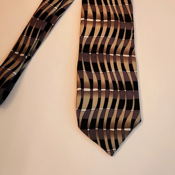 Facets brand tie olive and black - Picture 3 of 5